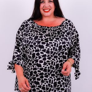 Haut girafe matière satinée