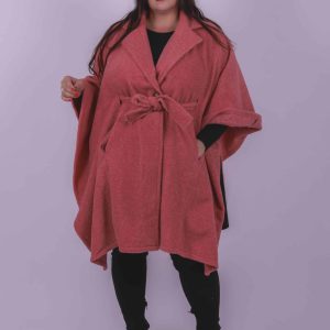 Manteau cape façon laine