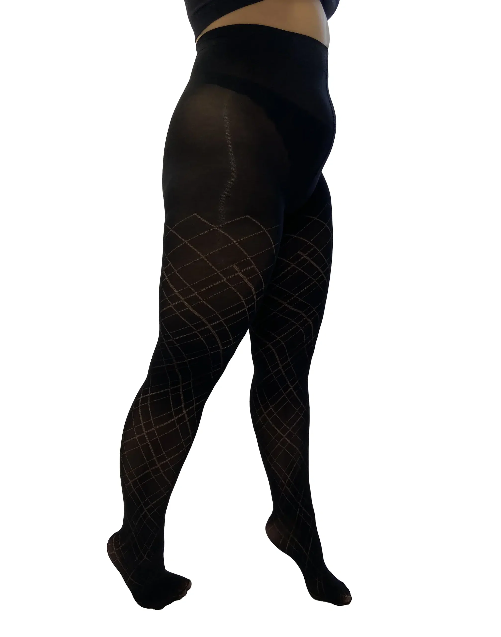 Collants diamant noirs – Image 2