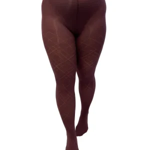 Collants diamant bordeaux