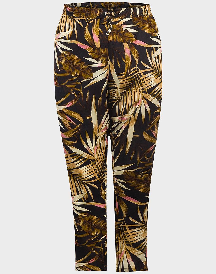 Pantalon imprimé feuilles