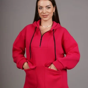 Sweat à capuche Rouge