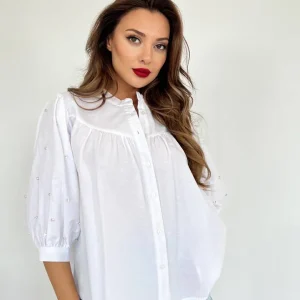 Chemise blanche avec strass