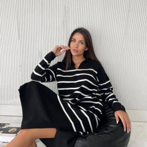 Robe longue en maille