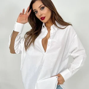 Chemise Blanche tissu percé