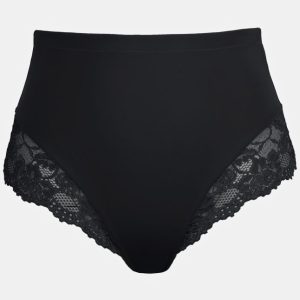 Culotte haute avec dentelle transparente