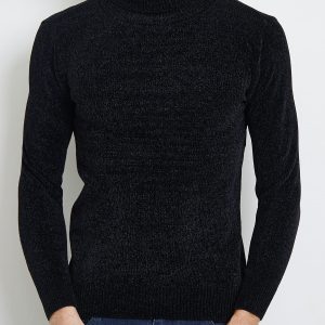 Pull noir fashion homme