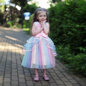 Robe Arc En Ciel Princesse Fille