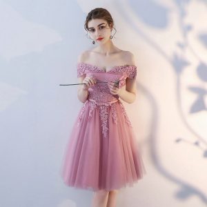 Robe Courte de Soirée Rose