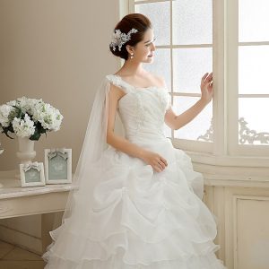 Robe de Mariée Princesse à Une Seule Bretelle