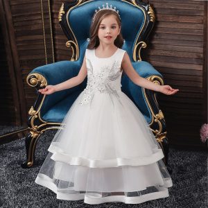 Robe de Princesse Blanche Fillette
