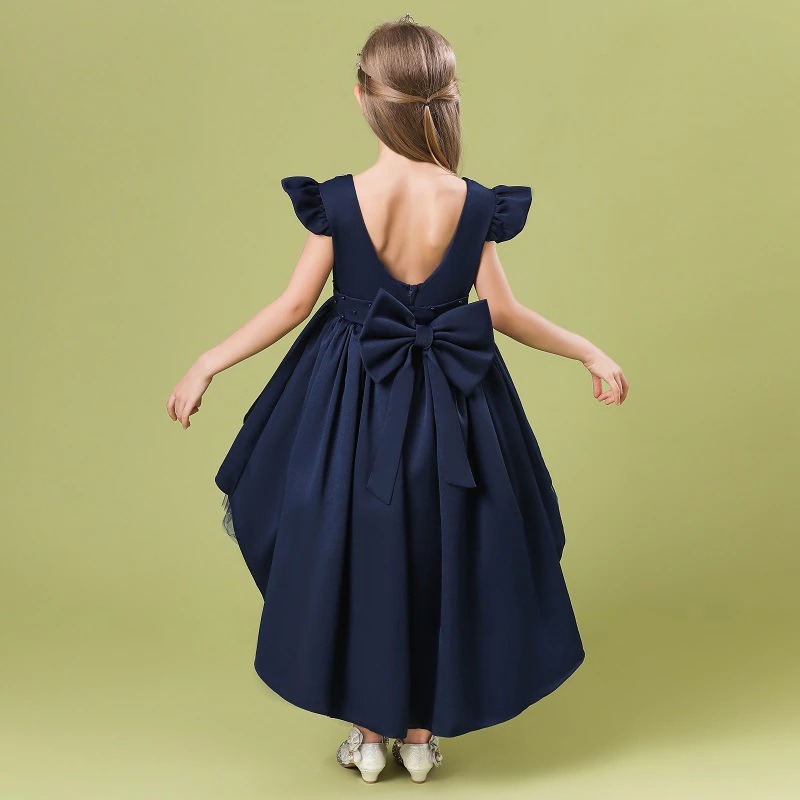 Robe de Princesse Fille Bleu Marine – Image 2