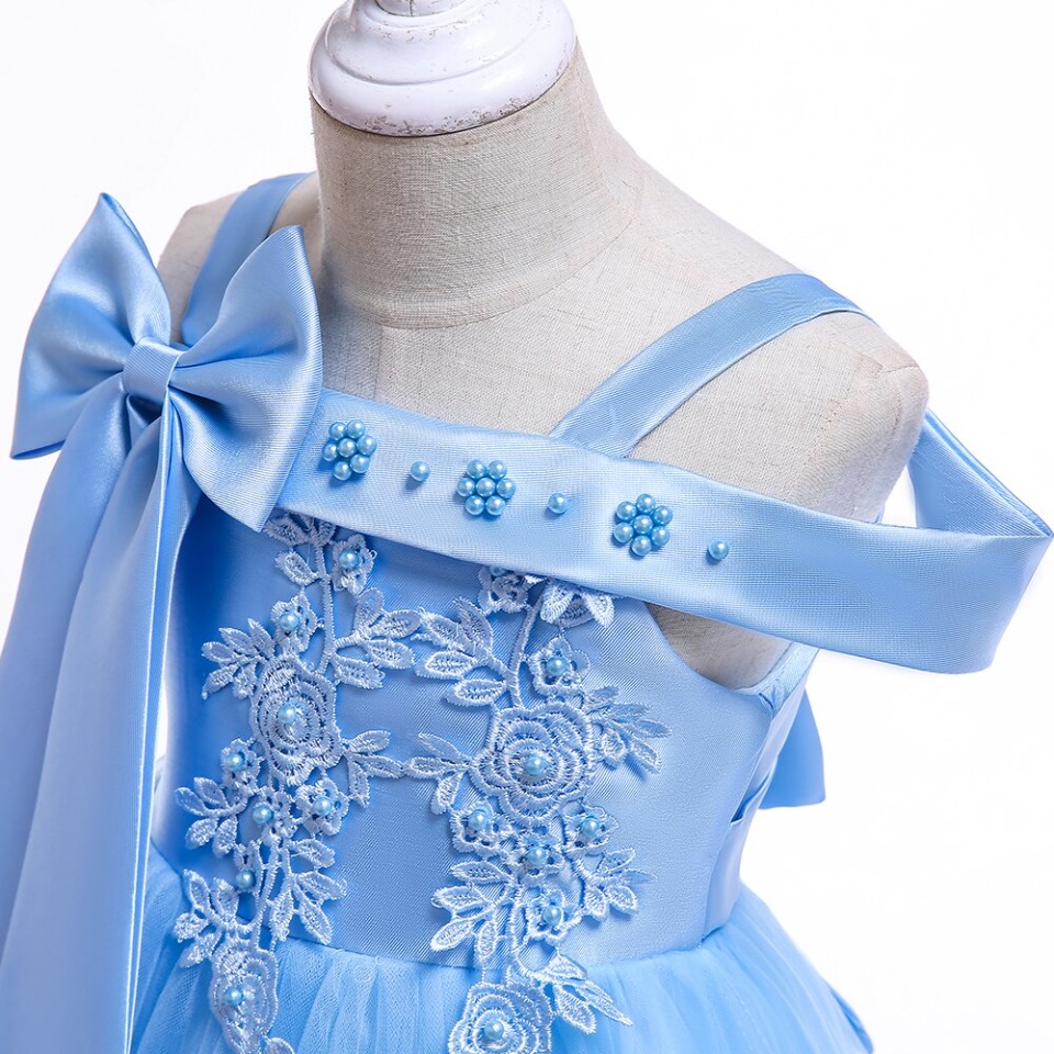 Robe Demoiselle D’Honneur Princesse Bleu Ciel – Image 3