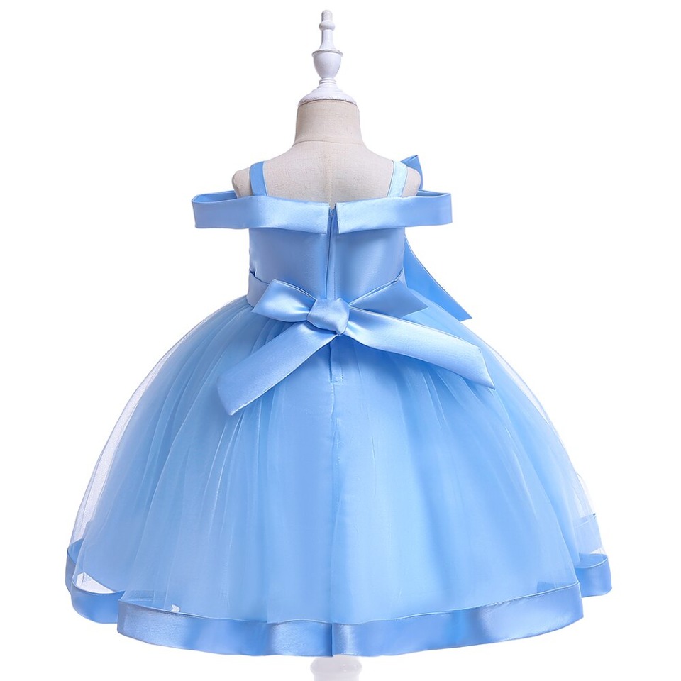 Robe Demoiselle D’Honneur Princesse Bleu Ciel – Image 4