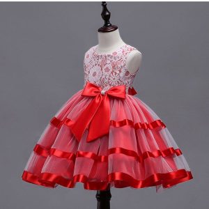 Robe Princesse à Dentelle de Noël pour fille