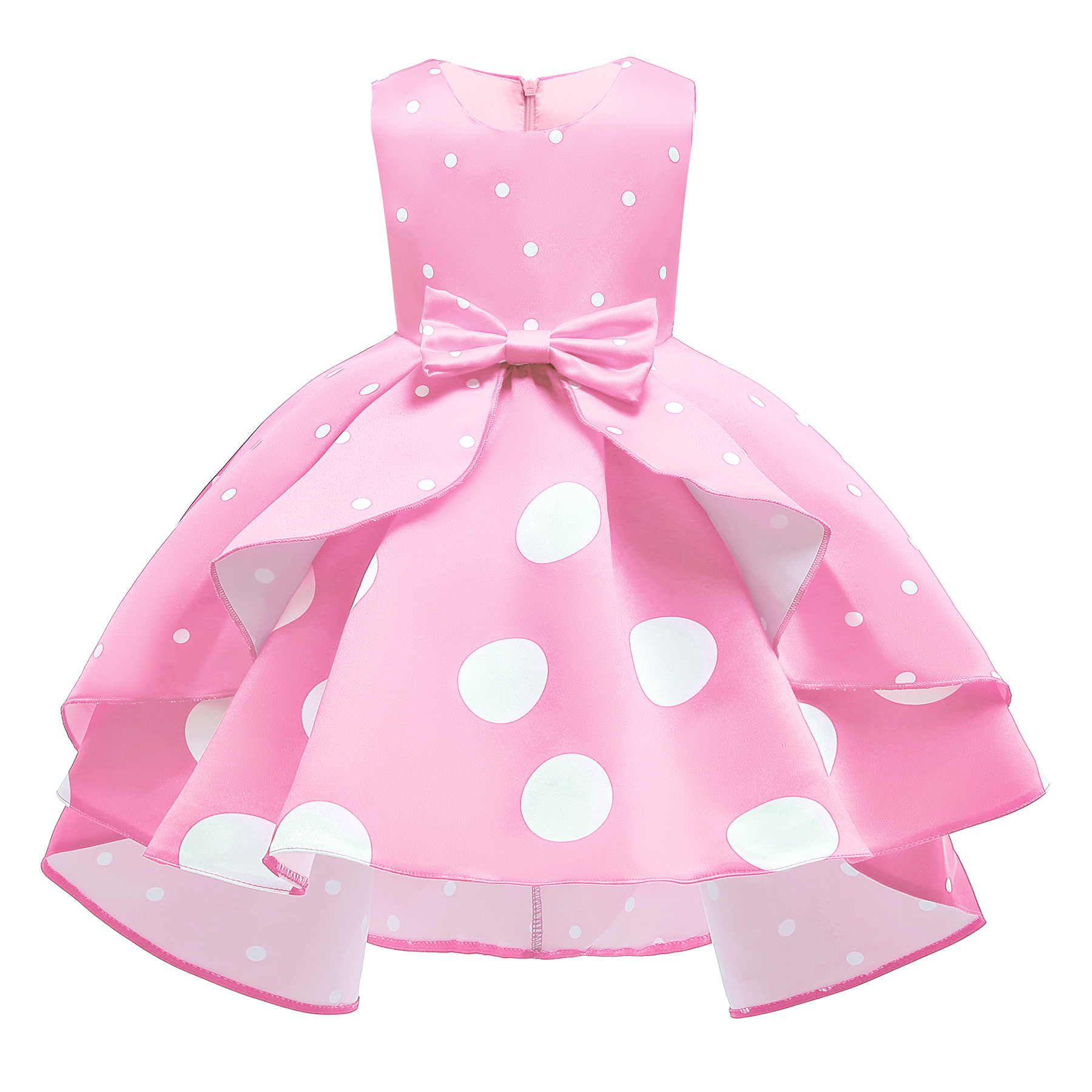 Robe Princesse à Pois Rose