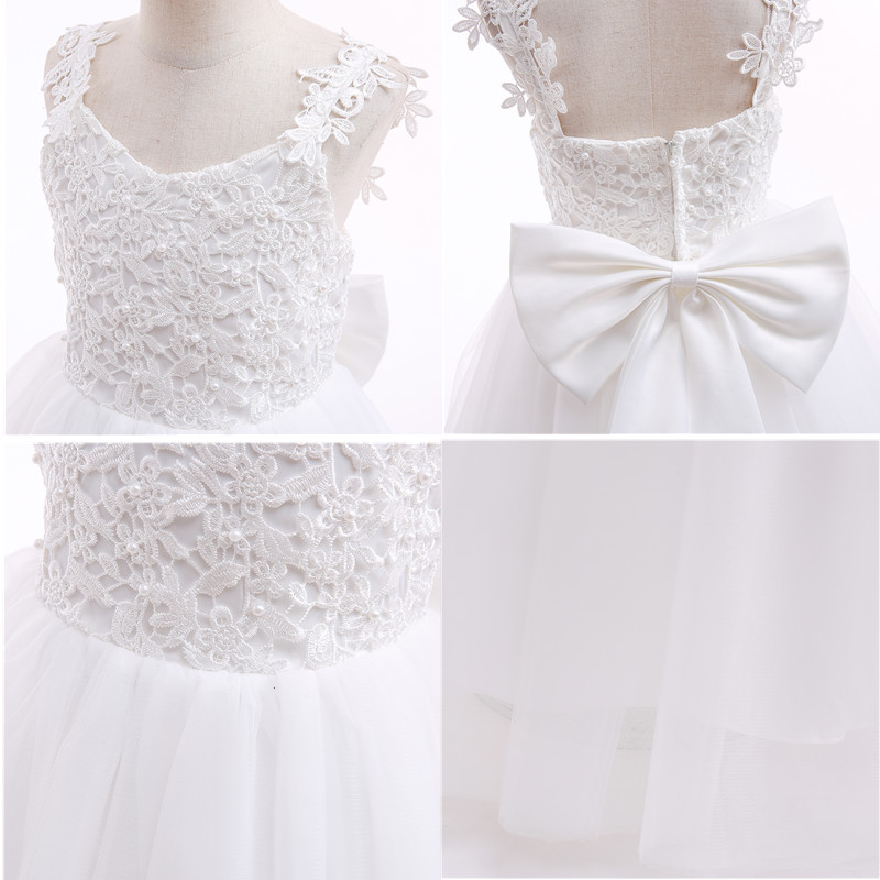 Robe Princesse de Demoiselle d’Honneur Blanche – Image 4