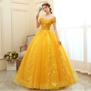 Robe Princesse Femme Jaune