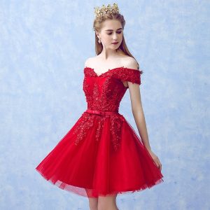 Robe Princesse Femme Rouge Coupe Courte