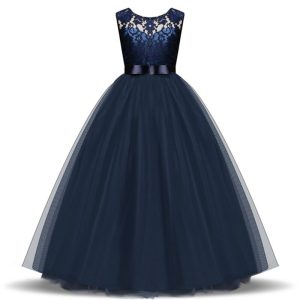 Robe Princesse Longue Bleu Marine