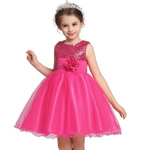 Robe Princesse Rose Pailletée