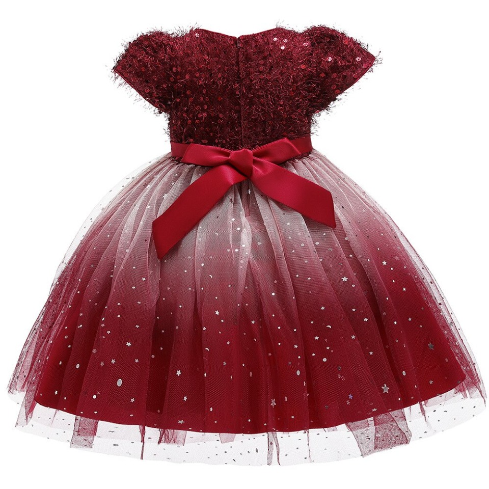 Robe Princesse Rouge Pailletée pour Fille – Image 2
