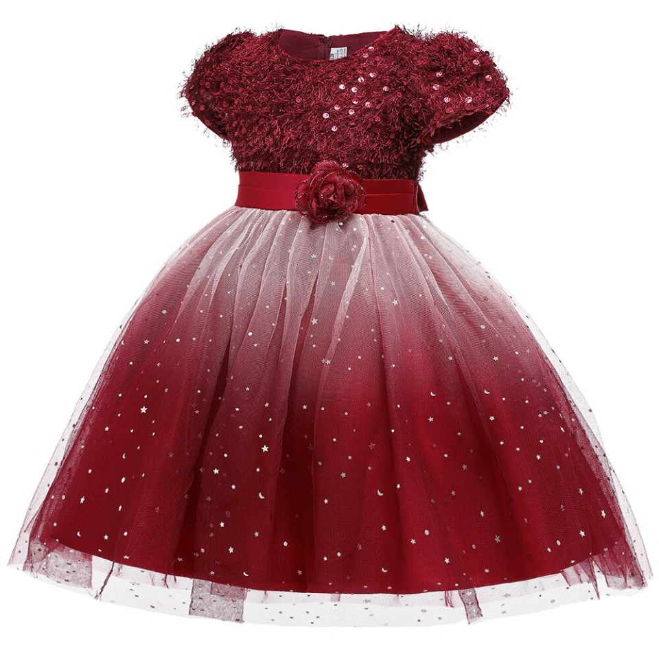 Robe Princesse Rouge Pailletée pour Fille – Image 3