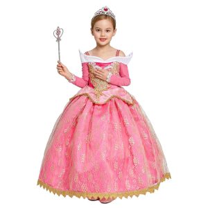 Robe Princesse Royale Rose pour Fille
