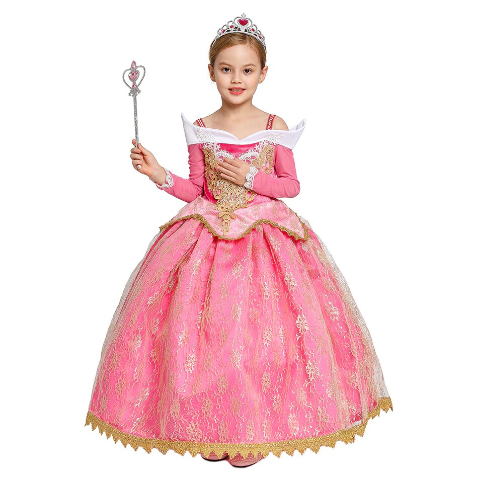 Robe Princesse Royale Rose pour Fille