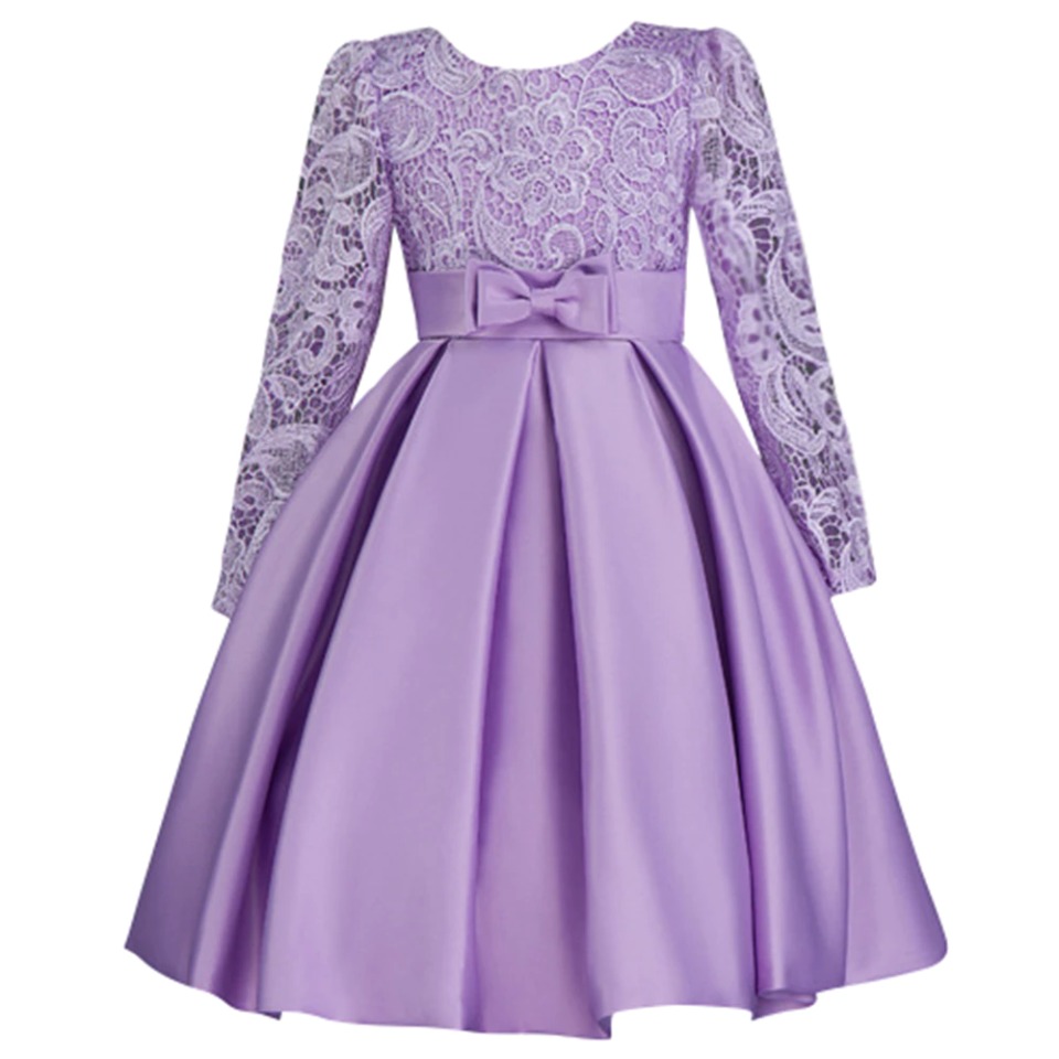 Robe Princesse Violette Manches Longues