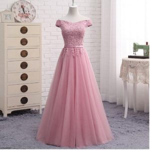 Robe Rose Demoiselle d’Honneur Princesse
