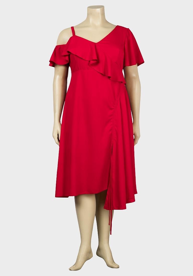 Robe rouge grande taille