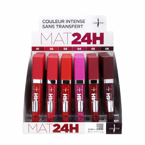 Rouge à lèvres liquide mat tenue 24h