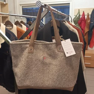 Sac à main laine et cuir