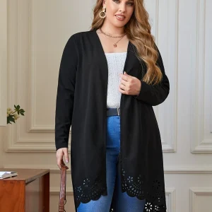 SHEIN GRANDE TAILLE (44/46/48/50/52/54)  – Gilet grande taille, découpes laser, motif arc