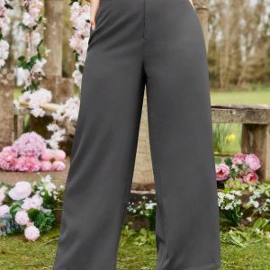 SHEIN GRANDE TAILLE (44/46/48/50/52/54) Pantalon large taille haute élégant pour femme