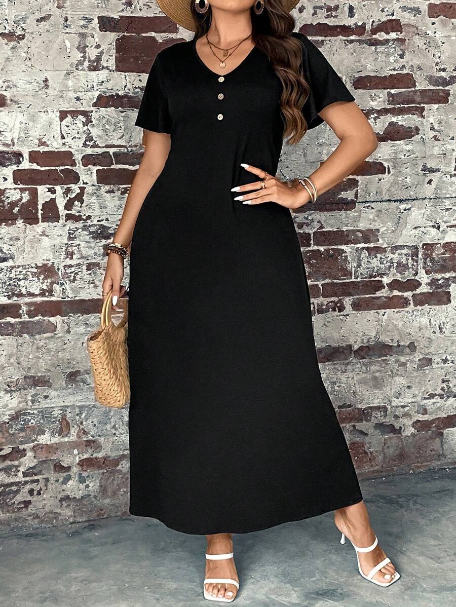 SHEIN GRANDE TAILLE (48/50) – Robe boutonnée pour femme, coupe classique – Image 4