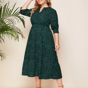 SHEIN GRANDE TAILLE (52/54) Robe A-line à pois pour l&rsquo;été