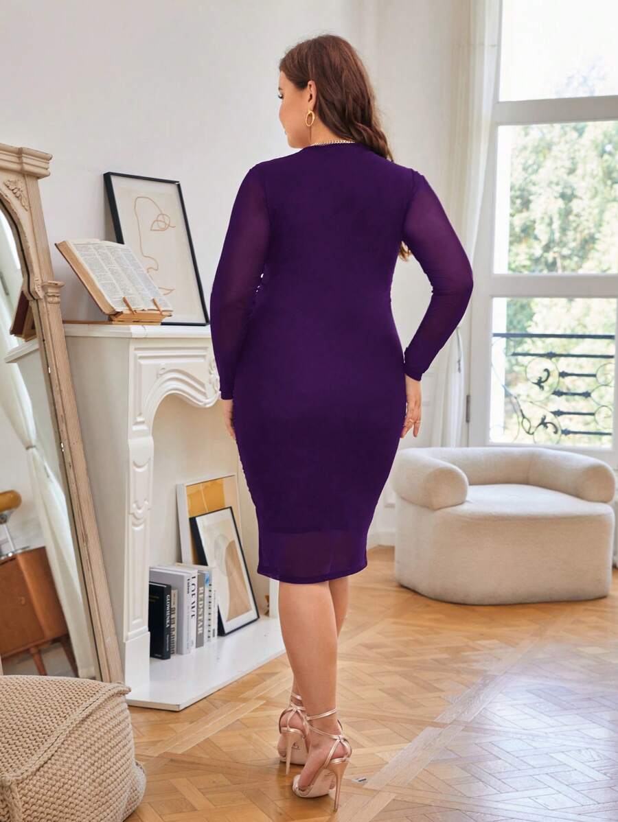 SHEIN GRANDE TAILLE (44/46/48/50/52/54) Robe de soirée élégante – Style raffiné pour événements – Image 6