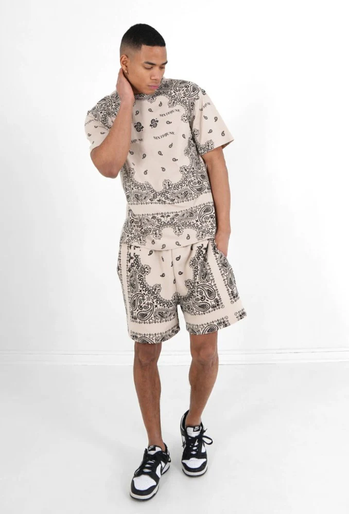 T-shirt beige homme sixth june – Image 4