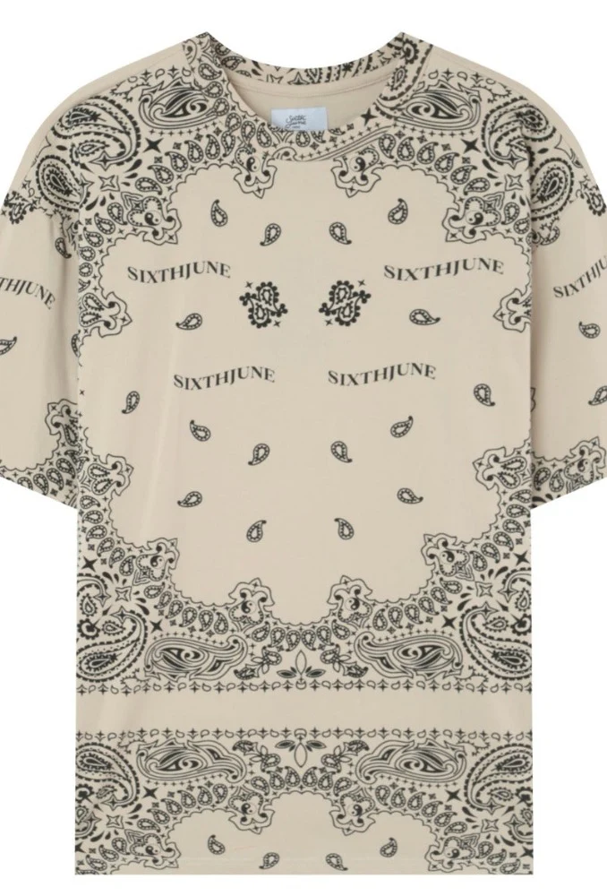 T-shirt beige homme sixth june – Image 2