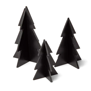 Trio Sapins - Noir Lisse