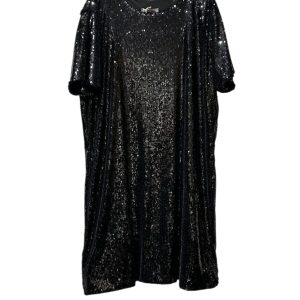 Robe courte à sequins noirs